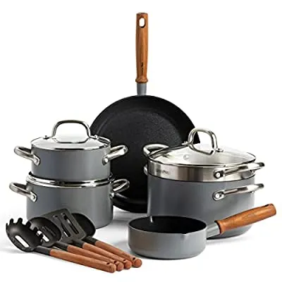 13 Pc GreenPan Mayflower Pro Hard Anodized Healthy Ceramic Cookware