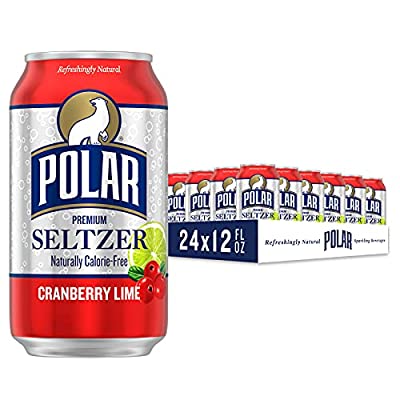 24 Pack Polar Seltzer Water Cranberry Lime