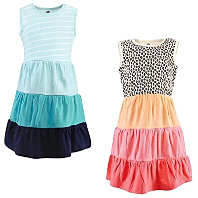 2 Set Hudson Baby Baby Girls’ Cotton Dresses, Leopard & Cool MInt - $7.52 ($24.99)