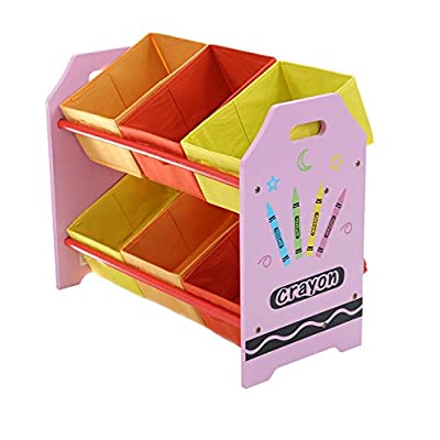 Bebe Style Premium Toy Storage Organizer Shelf w/ 6 Buns