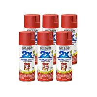6 Pack Rust-Oleum Painter’s Touch 2X Ultra Cover Spray Paint, Satin Paprika