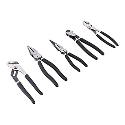5 Pc Amazon Basics Pliers Set with Durable Nylon Case