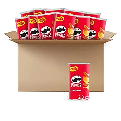 12 Cans Pringles Potato Crisps Chips, Original