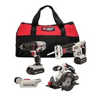 PORTER-CABLE 4-Tool Power Tool Set w/ 2 Batteries