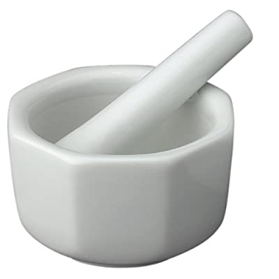 HIC Kitchen Mortar and Pestle, Fine-White Porcelain - $4.50 ($19.52)