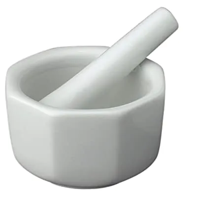 HIC Kitchen Mortar and Pestle, Fine-White Porcelain