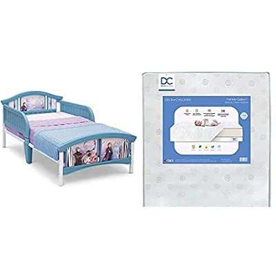 Delta Children Plastic Toddler Bed + Toddler Mattress