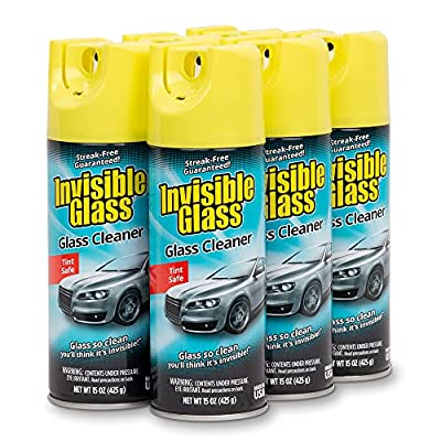 6 Pack Invisible Glass Cleaner for Auto & Home, 15 Oz