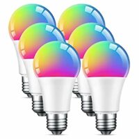 6 Pack eantech Wi-Fi A19 RGB Smart Bulb