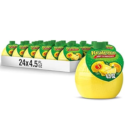 24 Pack ReaLemon 100% Lemon Juice, 4.5 Fl Oz