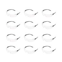 12 Pk AmazonCommercial Double Lens Safety Glasses, Anti-scratch