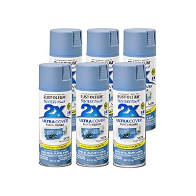 6 Pack Rust-Oleum Spray Paint, 12 oz, Satin Wildflower Blue - $17.11 ($41.94)