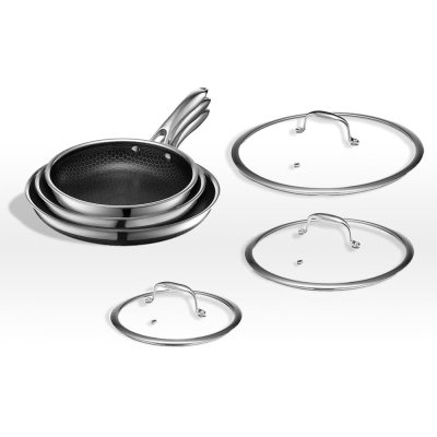 HexClad 6-Piece Set: Chef’s Essential Hybrid Cookware