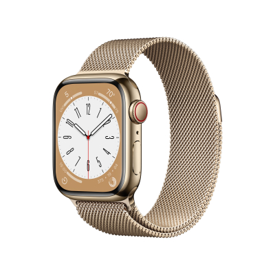 Apple Watch Series 8 GPS + Cellular 41mm Stainless Steel Case with Milanese Loop - $329 ($699)