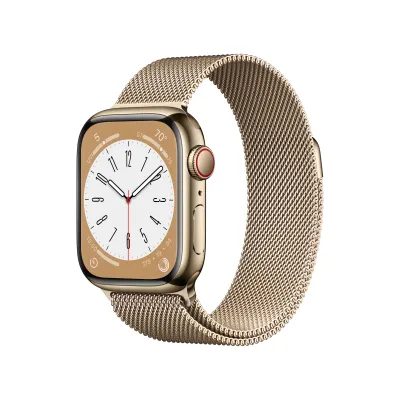 Apple Watch Series 8 GPS + Cellular 41mm Stainless Steel Case with Milanese Loop