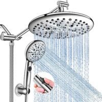 FEELSO 10″ Rain Fall Shower Head Combo with Handheld Spray