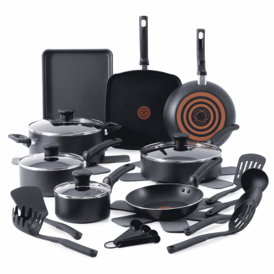 22 Piece T-fal Kitchen Non-Stick Cookware Set - $49.76 ($129.99)