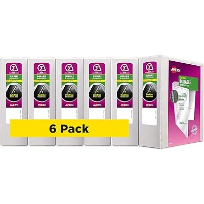 6 Pack Avery Durable View Binder, 3″ Slant Rings