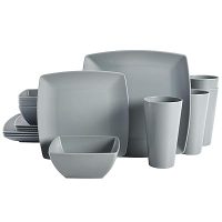 16 Pc Gibson Home Square Melamine Dinnerware Set