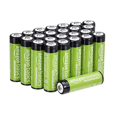 24-Pack Rechargeable AA NiMH Batteries, 2000 mAh