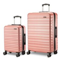 2 Set Amazon Basics Hardshell Suitcases With Wheels (21″, 30″)