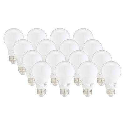 Amazon Basics 16-Pack A19 LED Light Bulbs, Dimmable - $12.23 ($22.39)