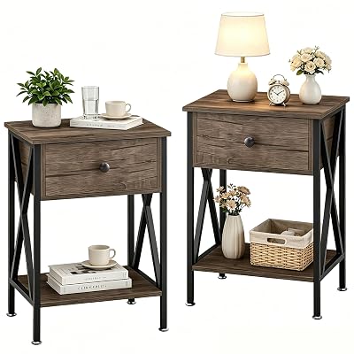 VECELO Nightstands Set of 2, Modern Bedside End Tables - $38.33 ($64.89)