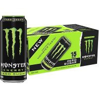 15-Pack Monster Energy Zero Sugar, Green, Original, Low Calorie Energy