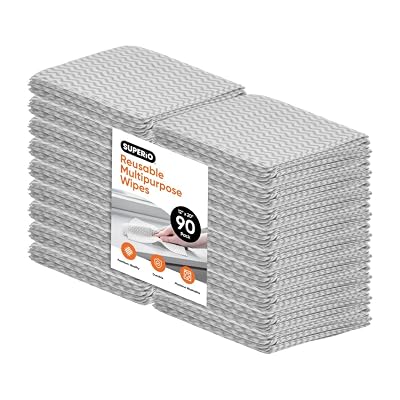 90-Pack Superio Handy Wipes for Kitchen Multi-Purpose Heavy-Duty Reusable