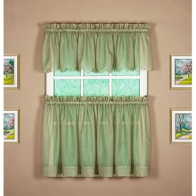 Today’s Curtain Emelia Original Voile Tier Pair 36″, Dusty