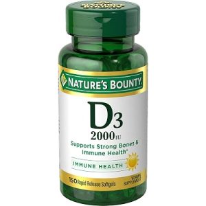 Nature’s Bounty Vitamin D, Supports Immune Health & Bone Health, 150 Count
