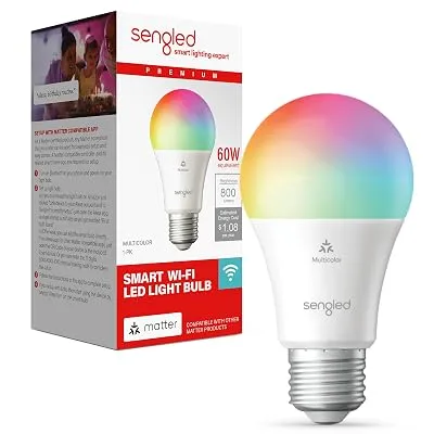 Sengled Matter LED Smart Light Bulb, Multicolor