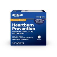 90-Count Amazon Basic Care Maximum Strength Famotidine 20mg Tablets, Acid