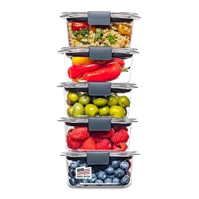 5-Pack Rubbermaid Brilliance Containers