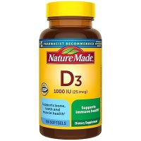 Nature Made Vitamin D3 1000 IU, 100 Vitamin D Softgels