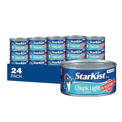 StarKist Chunk Light Tuna in Oil – 12 oz Can, Pack of 24