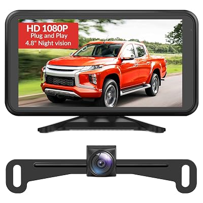 AUTO-VOX Backup Camera for Car Easy Setup Plug-Play: 4.8″ - $36.31 ($59.99)
