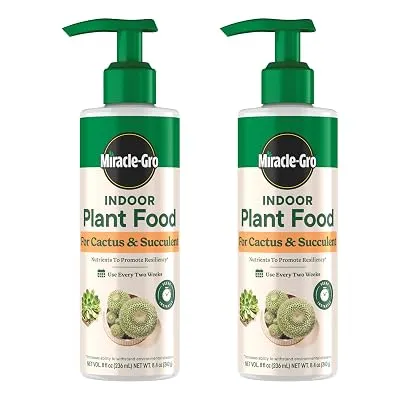 Miracle-Gro Indoor Plant Food for Cactus & Succulent, 8 fl. oz., 2-Pack