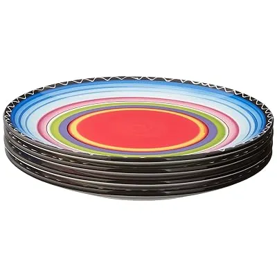 Certified International Tequila Sunrise Ceramic Dinner Plates Set of 4, 11-Inch