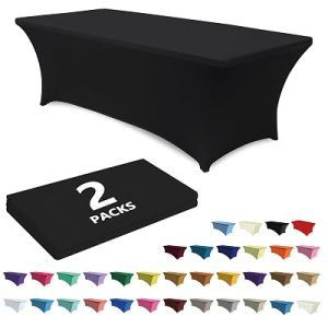 ABCCANOPY 2-Pack 6FT Spandex Table Covers, Stretch
