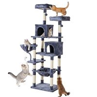 Sweetcrispy 71 Inch Cat Tree Tower with Natural Sisal