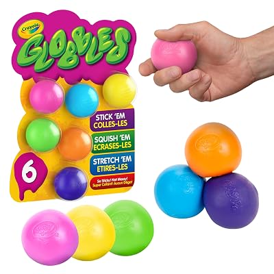 Crayola Globbles Fidget Toy, 6ct, Sticky Stress Ball