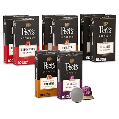 Peet’s Coffee Espresso Capsules, Medium and Dark Roast Variety Pack, 80CT - $33.99 ($58.42)