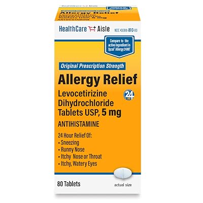 80-Count HealthCareAisle Allergy Relief – Levocetirizine Dihydrochloride