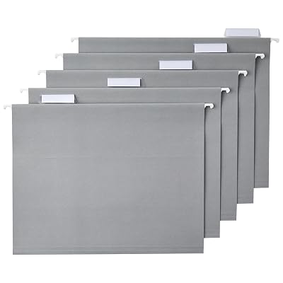 25-Pack Amazon Basics Hanging File Folders with Adjustable Tabs
