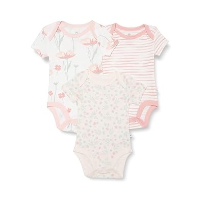 3-Pack HonestBaby Short Sleeve Bodysuits