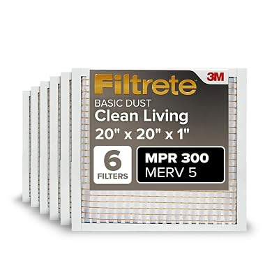 Filtrete 20x20x1 Air Filter MERV 5, 6-Pack AC Furnace HVAC - $25.16 ($39.99)