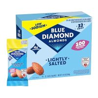 32-Pack Blue Diamond Almonds Low Sodium Lightly Salted Snack Nuts, 100
