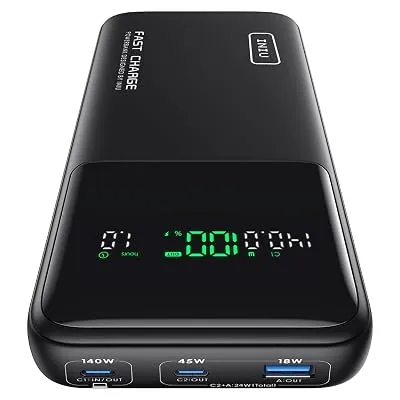 INIU Laptop Power Bank, Compact 27000mAh 140W Fast Charging