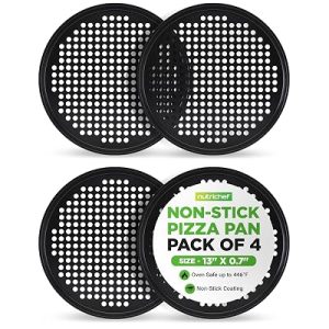NutriChef 4-Pack Non-Stick Pizza Pans